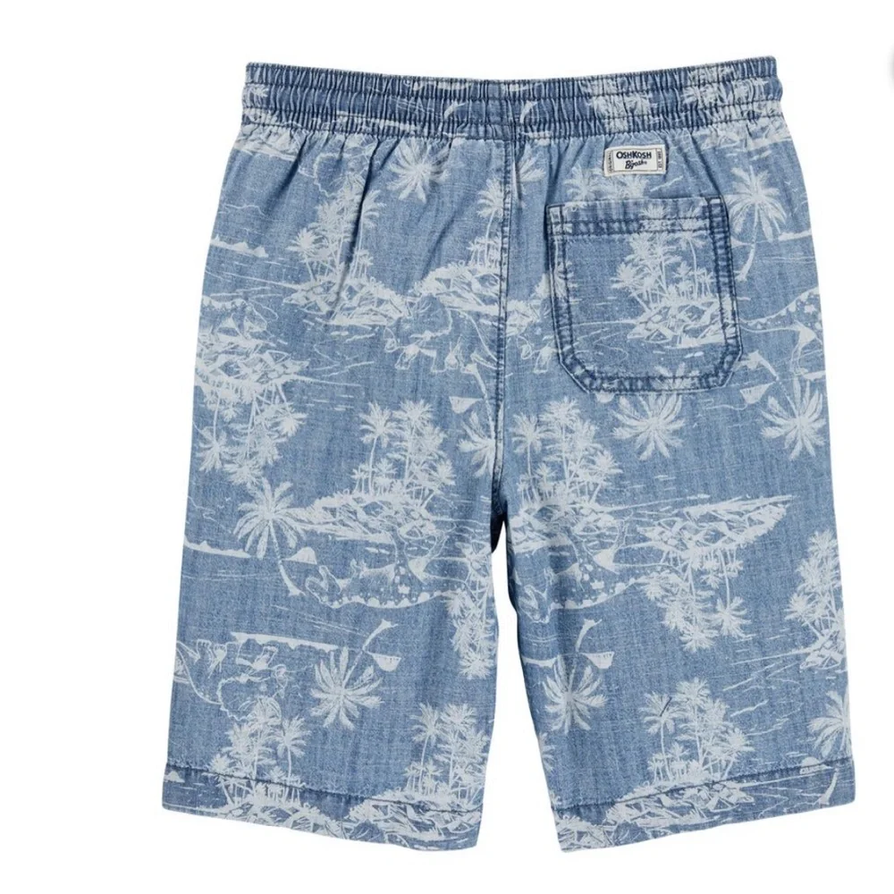 Oshkosh Pull on Tropical Print Shorts Blue Size 6